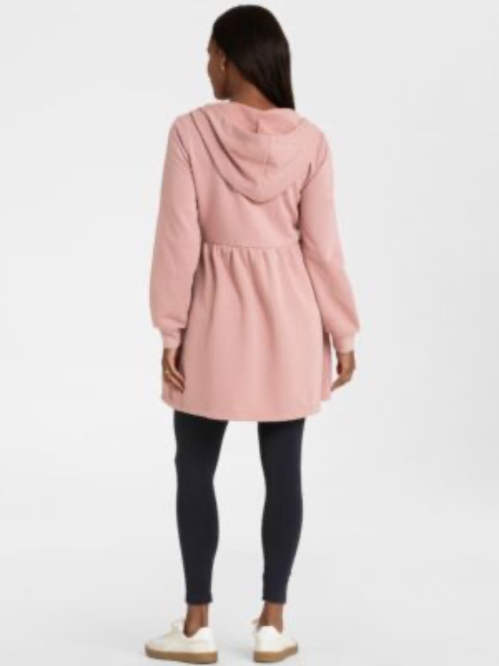 Seraphine Pink Zip Up Hoodie Sweatshirt Dress 3-1 for Maternity & Nursing Size S - Picture 3 of 9